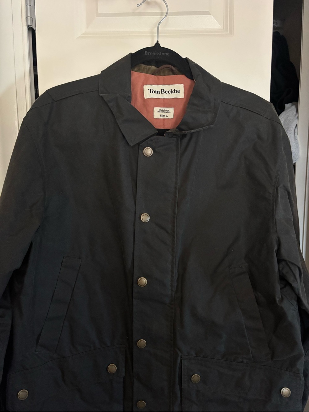 Tom Beckbe Black Military-Style Field Jacket